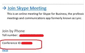 Screenshot for Microsoft Outlook meeting invitations 