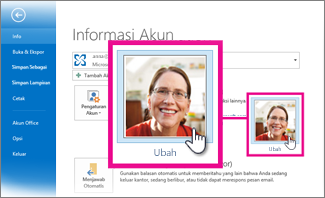 Mengubah foto profil Anda Outlook 