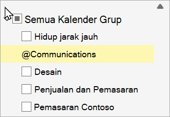 Memilih Grup dari daftar folder