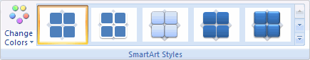 Toolbar SmartArt - matriks