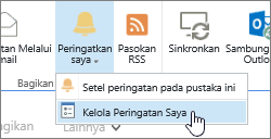 Mengubah pengaturan untuk pemberitahuan Anda - SharePoint