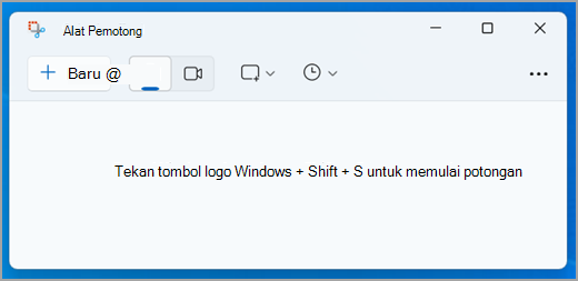 Antarmuka alat Pemotongan di Windows 11.