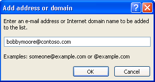 Menambahkan alamat atau domain