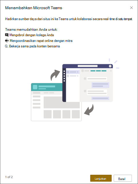 Menambahkan Microsoft Teams