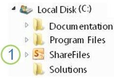Ikon Folder Bersama di Windows Explorer