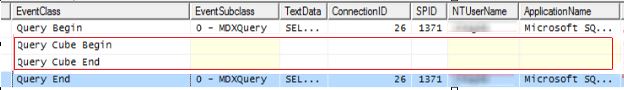 Screenshot SSAS 2016 Profiler