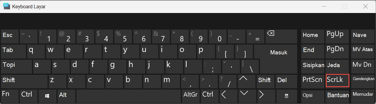 keyboard layar untuk Windows 11