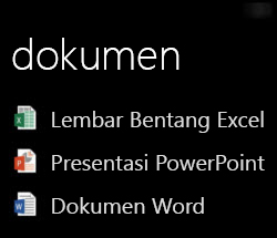 Dokumen desktop ditampilkan di Windows Phone saat Office Jarak Jauh sedang berjalan