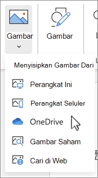 Gambar untuk Sisipkan dari OneDrive