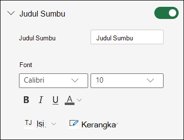 Opsi Sumbu Bagan untuk Excel untuk web
