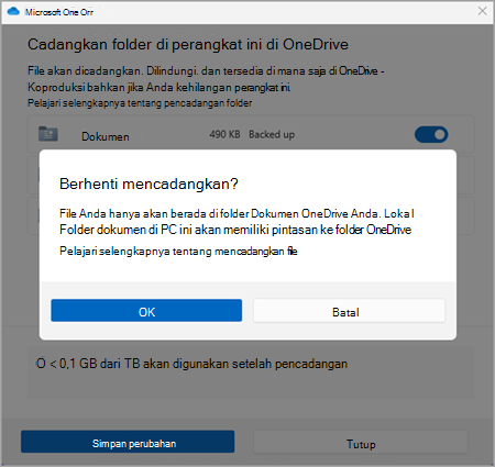 Mencadangkan Folder Anda Dengan OneDrive - Dukungan Microsoft