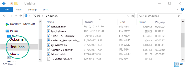 File yang dikonversi akan disalin ke folder Unduhan di komputer
