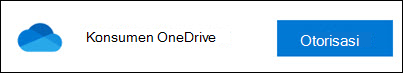 Tombol otorisasi konsumen OneDrive.