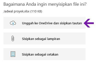 Opsi penyisipan file di OneNote untuk Windows 10
