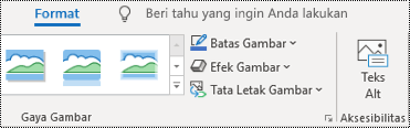 Tombol Teks Alt di Pita untuk Outlook di Windows.