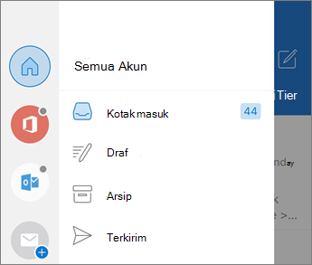 Menambahkan akun di Outlook Mobile