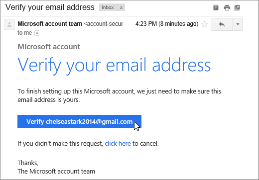 Verifikasi alamat email Anda