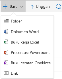 Office 365 Membuat folder atau dokumen baru