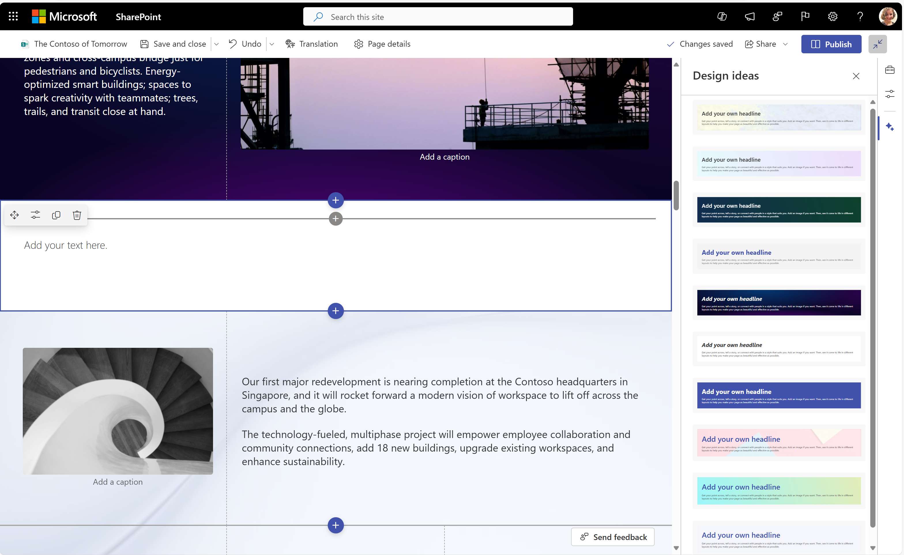 gambar ide desain berbeda untuk webpart teks kosong