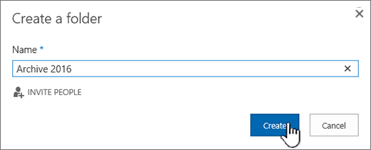 Kotak dialog Buat folder untuk pustaka