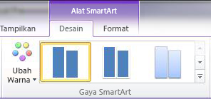 Grup Gaya SmartArt pada tab Desain di bawah Alat SmartArt