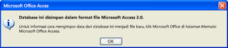 Database ini disimpan dalam format file Microsoft Access 2.0.