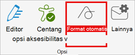 Di pita, pilih Opsi format otomatis.