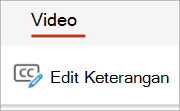 Tombol Edit keterangan pada tab Video.