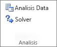 Tombol Analisis Data dalam grup Analisis Data