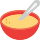 Emotikon mangkuk dengan sendok