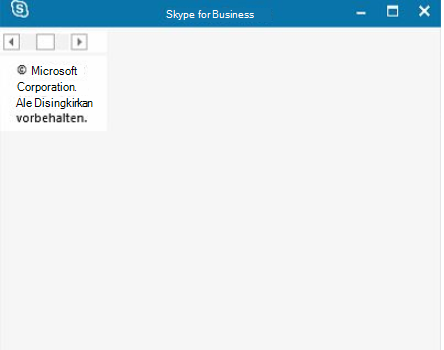 Jendela Skype for Business terbuka kosong