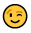 Emoji wajah mengedipkan mata