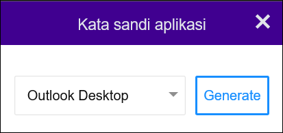 Pilih Outlook Desktop, lalu Buat.