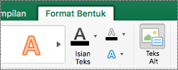 Tombol Teks Alt untuk bentuk di pita dalam Excel untuk Mac