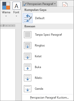 Mengubah Penspasian Baris Di Word - Word