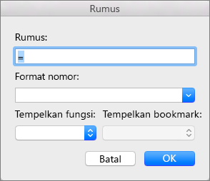add a bookmark in word for a formula mac