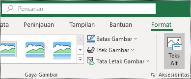 Tombol Teks Alt di Excel untuk Windows pita