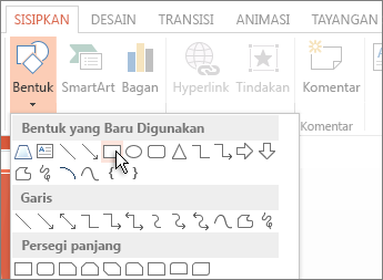 Menyisipkan bentuk