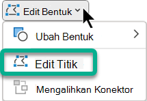Menu Titik Edit tersedia pada tab Format Bentuk saat bentuk dipilih di PowerPoint.