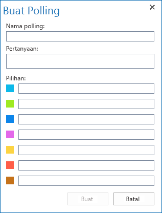 Cuplikan layar buat polling