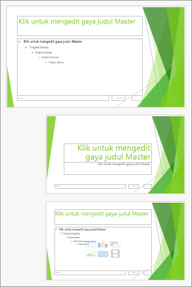 Master slide dengan dua tata letak slide