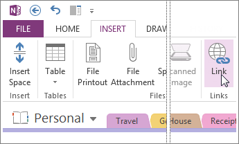 Membuat link - OneNote