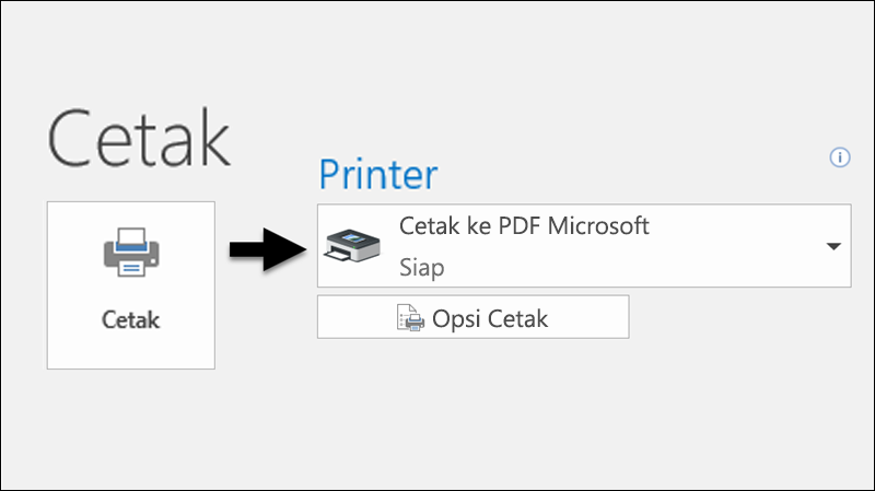 Gunakan perintah Cetak untuk mencetak email menjadi file PDF.