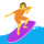 Emoticon di surf di persona