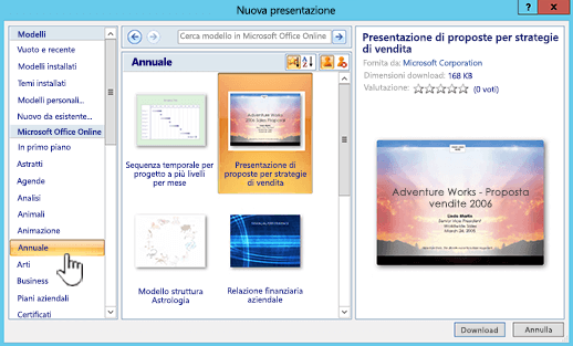 Applicare Un Modello A Una Nuova Presentazione - PowerPoint