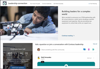 Immagine del modello del sito leadership