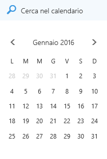 Casella di ricerca del Calendario