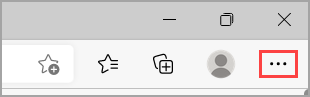 Immagine che mostra il menu Impostazioni e altro in Microsoft Edge.