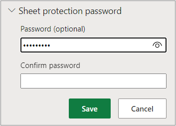 Impostazione della password di un foglio