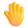 Emoji teams alzato sul retro della mano